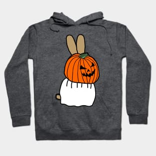 Cute Bunny Rabbit Wearing Halloween Horror Costume Hoodie